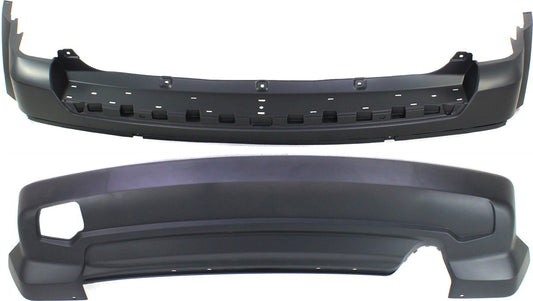 Rear, Upper and Lower Upper - Primed, Lower - Textured Bumper Cover