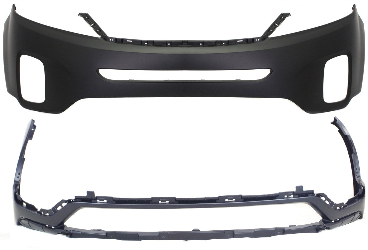 Front, Upper and Lower Bumper Covers, Primed