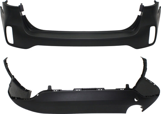 Rear, Upper and Lower Upper - Primed, Lower - Textured Bumper Cover