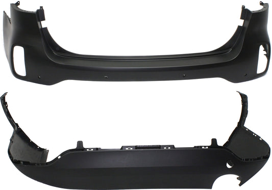 Rear, Upper and Lower Upper - Primed, Lower - Textured Bumper Cover CAPA Certified