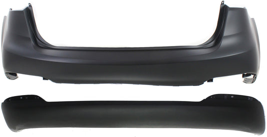 Rear, Upper and Lower Upper - Primed, Lower - Textured Bumper Cover