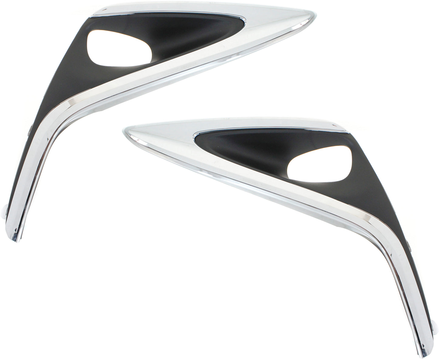 Front, Driver and Passenger Side Fog Light Trims, Textured Black