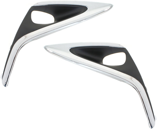 Front, Driver and Passenger Side Fog Light Trims, Textured Black