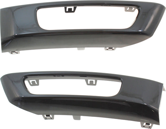 Front, Driver and Passenger Side Fog Light Trims, Textured Black
