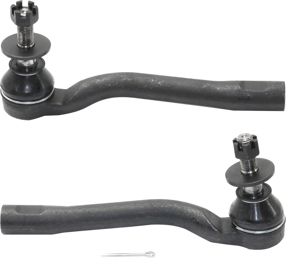 Передние, со стороны водителя и пассажира, внешние наконечники рулевой тяги