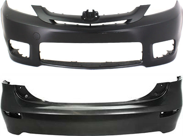 Front and Rear Primed Bumper Cover