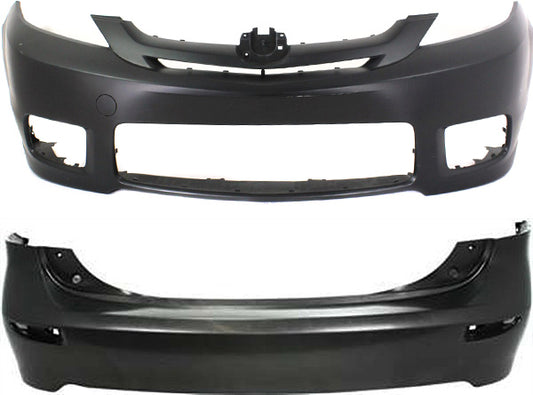 Front and Rear Primed Bumper Cover