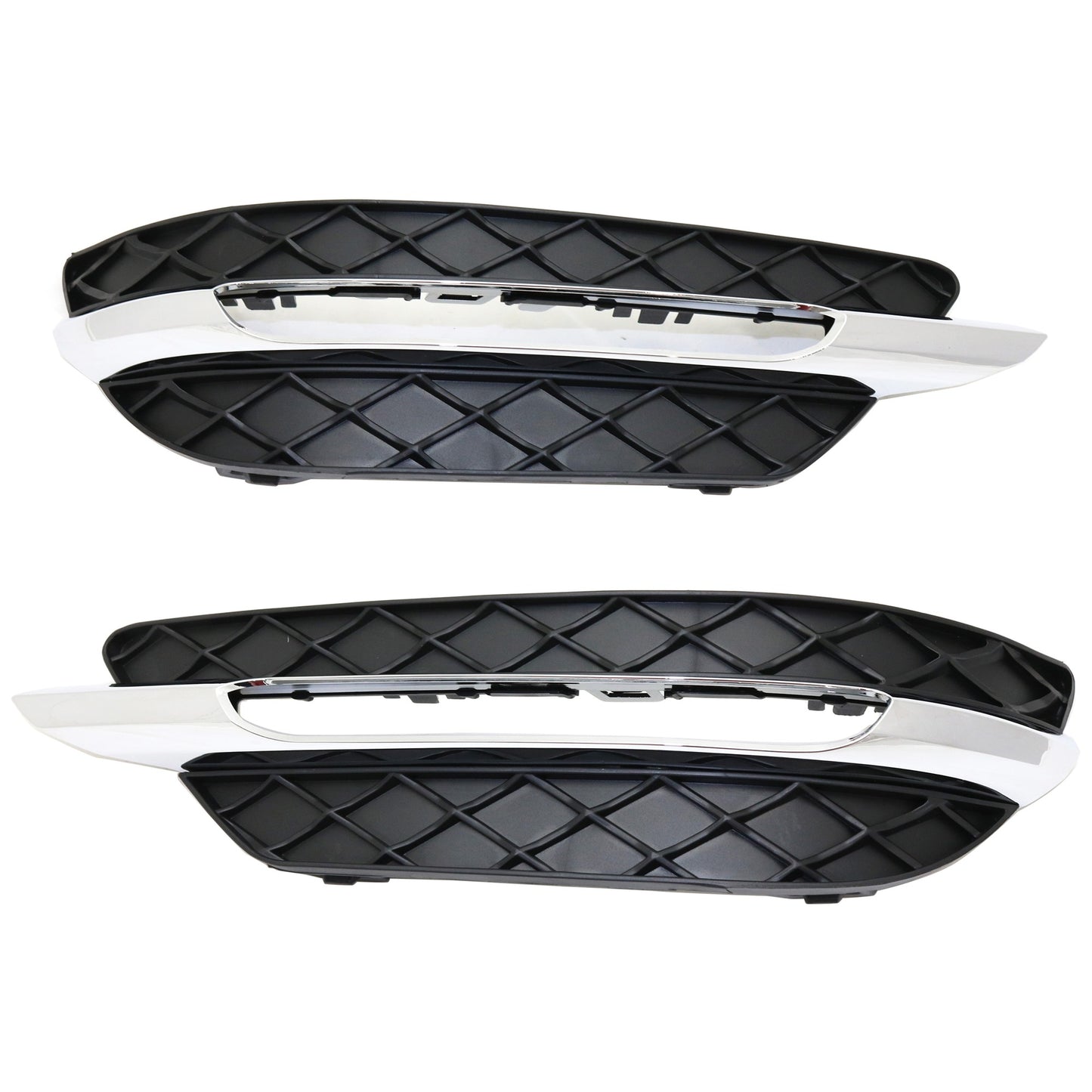 Front, Driver and Passenger Side Fog Light Trim, Sedan, For Models With Sport Pkg (Code 952), With Outside Temp. (Code 240), Without AMG Styling (Code 772), Without AMG Exterior Carbon (Code 773)