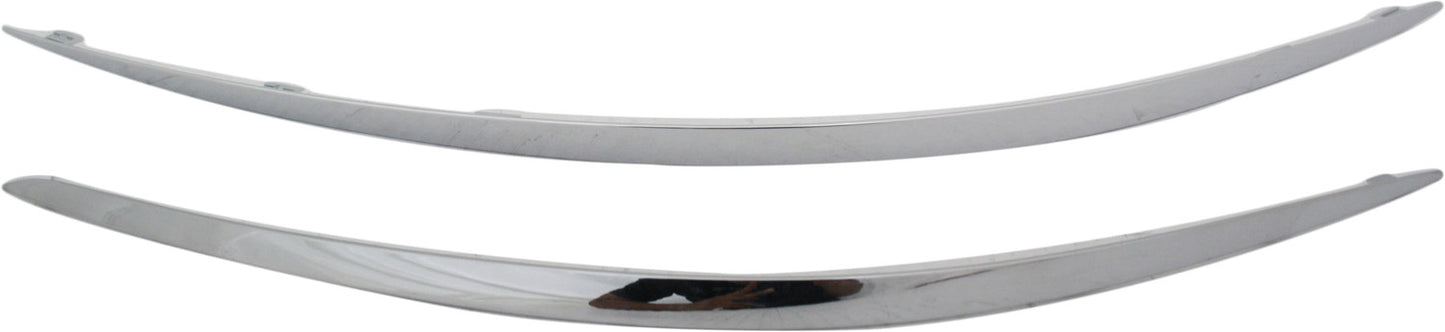 Front, Driver and Passenger Side Bumper Trims, Chrome