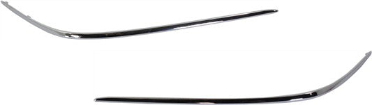 Front, Driver and Passenger Side Bumper Trims, Chrome