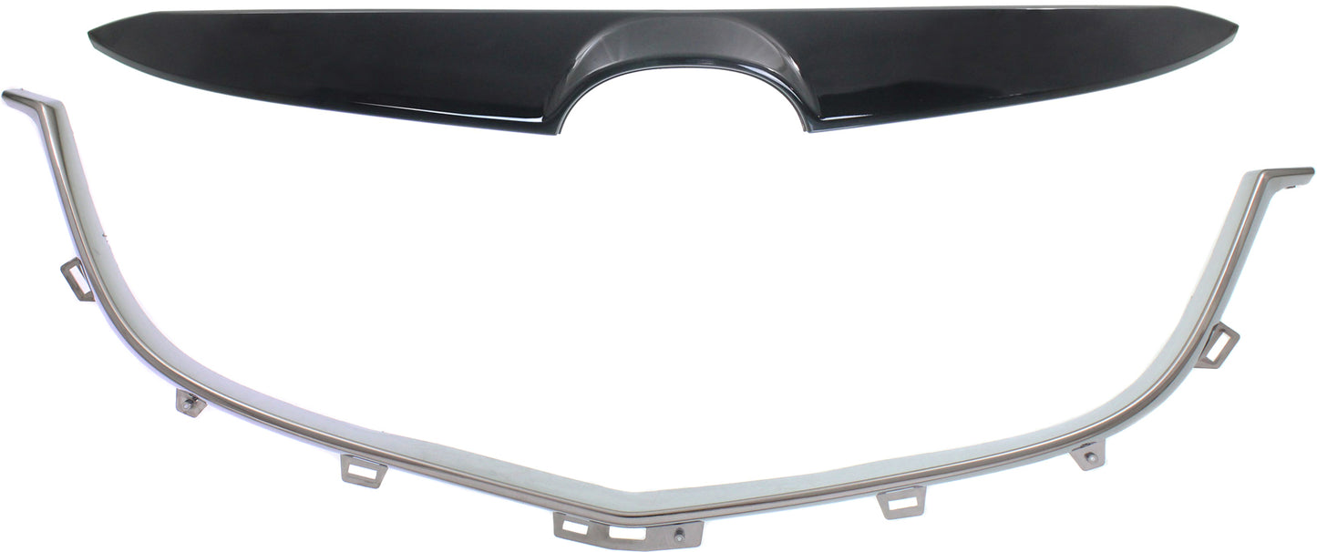 Upper and Lower Grille Trim, Upper - Painted Black; Lower - Chrome