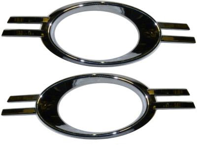 Front, Driver and Passenger Side Fog Light Trims, Chrome, For Models With Sport Package
