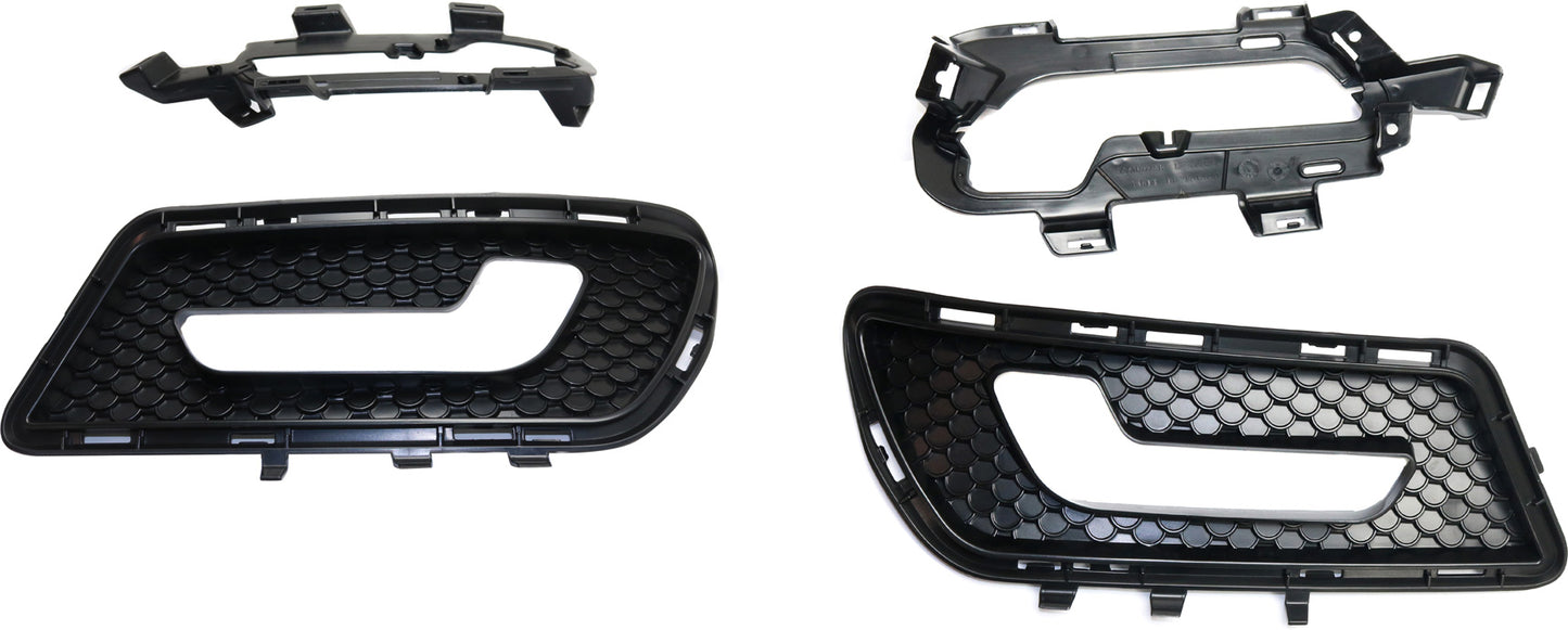 Front, Driver and Passenger Side Fog Light Trims, Primed