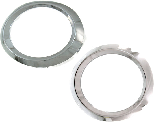 Front, Driver and Passenger Side Fog Light Trims, Chrome