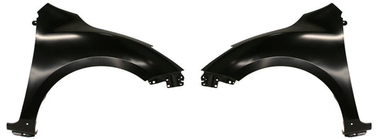 Front, Driver and Passenger Side Fenders, Without stone guard provision and turn signal light hole, Hatchback, CAPA CERTIFIED