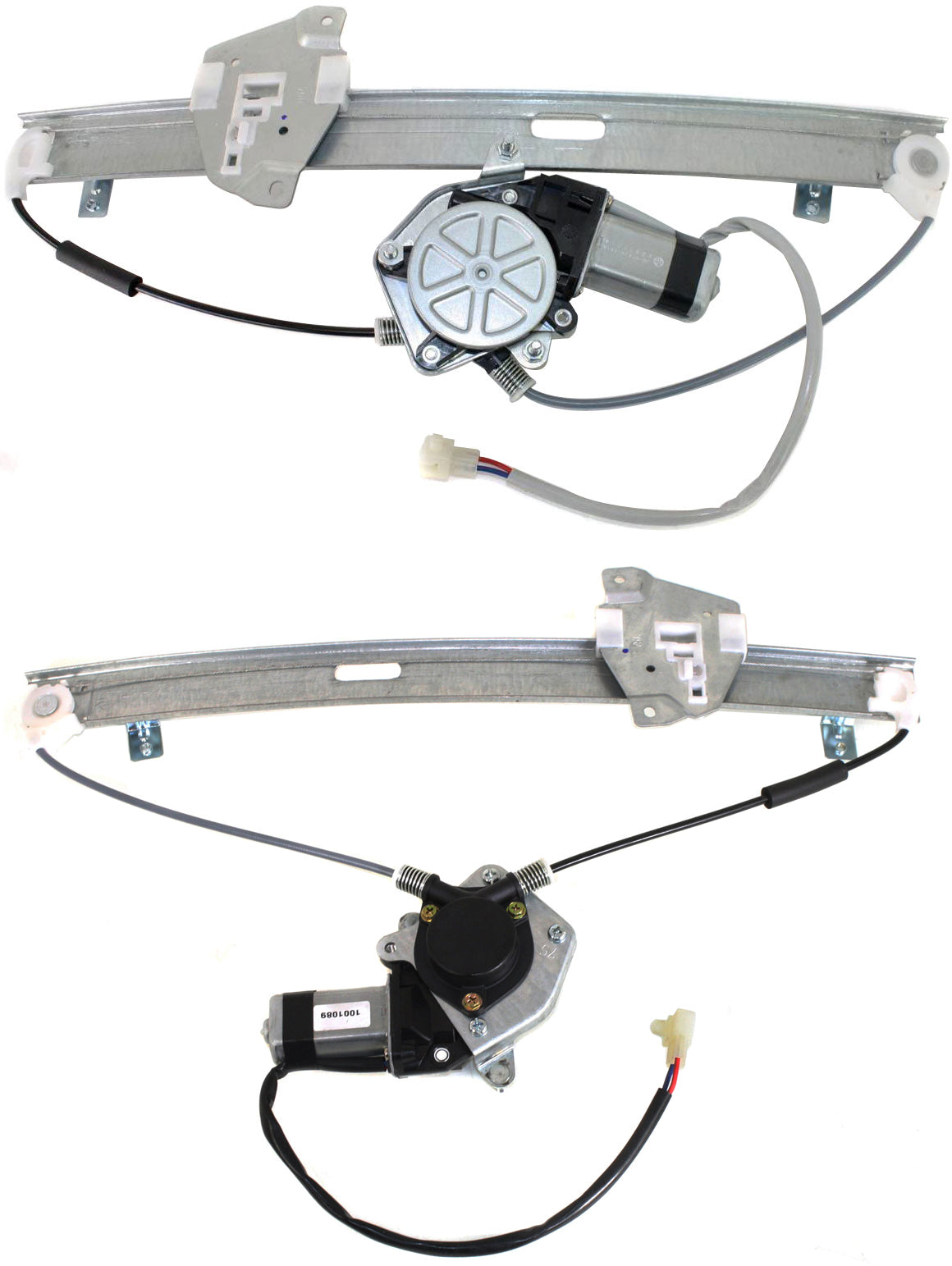 Front, Driver and Passenger Side Power Window Regulator, With Motor