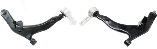 Передняя часть, сторона водителя и пассажира, нижние рычаги управления