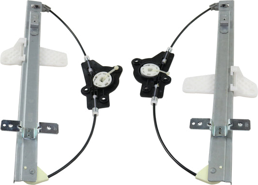 Rear, Driver and Passenger Side Power Window Regulator, Without Motor