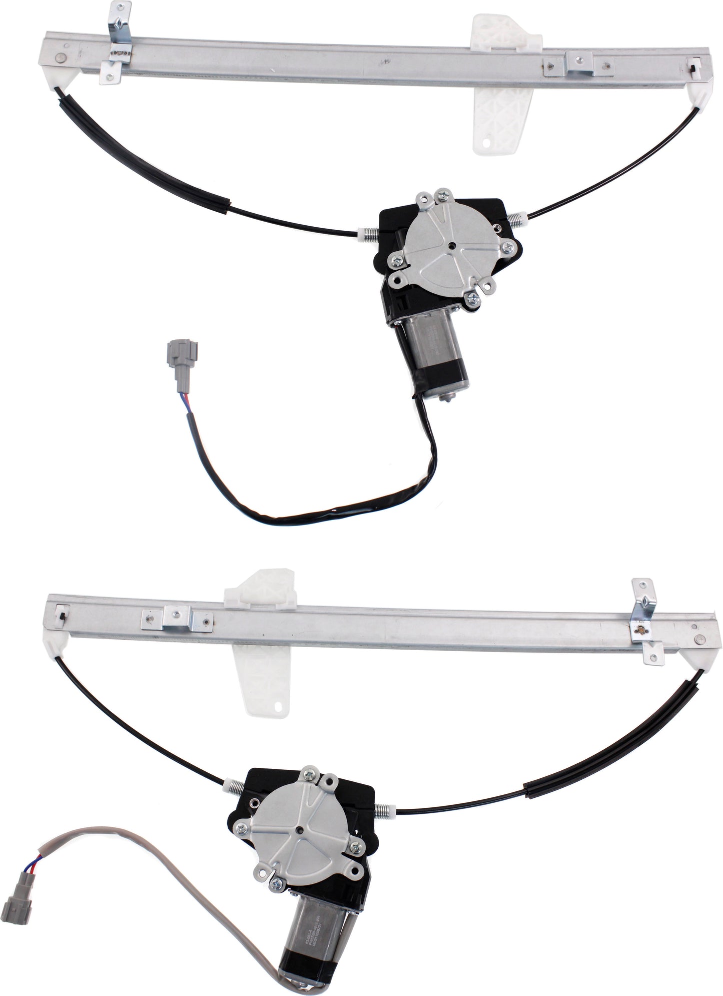 Rear, Driver and Passenger Side Power Window Regulator, With Motor