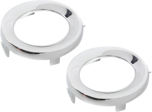 Front, Driver and Passenger Side Fog Light Trims, Chrome