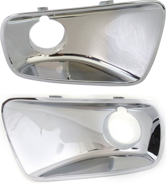 Front, Driver and Passenger Side Fog Light Trims, Chrome