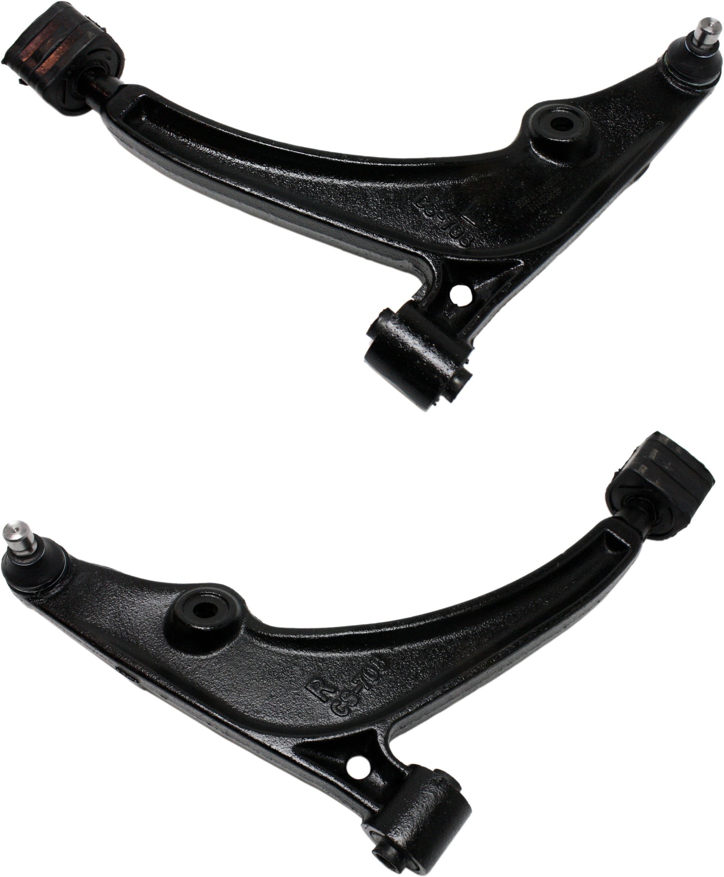 Front, Driver and Passenger Side, Lower Control Arms, With Ball Joint Assembly