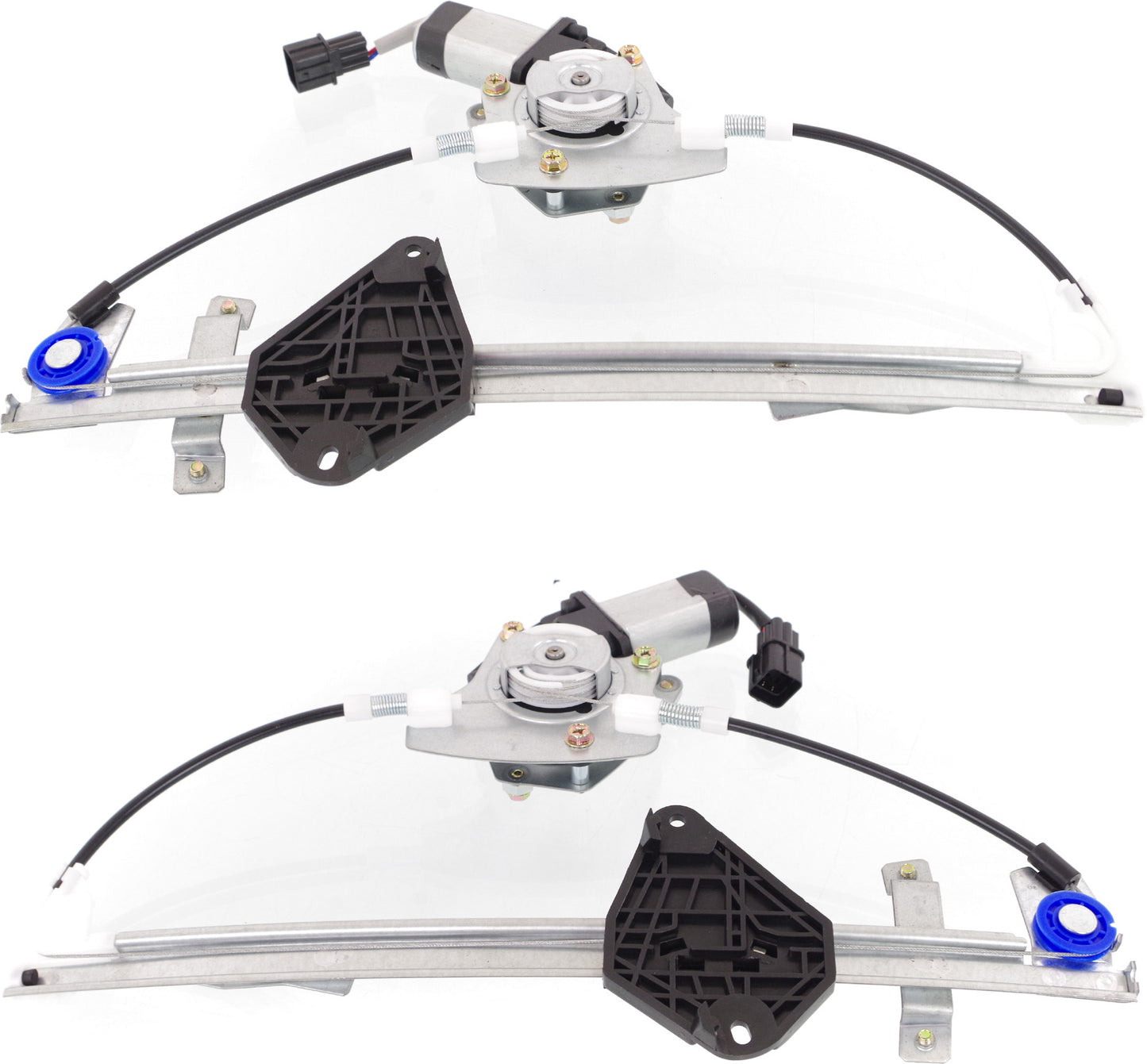 Rear, Driver and Passenger Side Power Window Regulator, With Motor