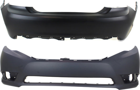 Front and Rear Primed Bumper Cover CAPA Certified