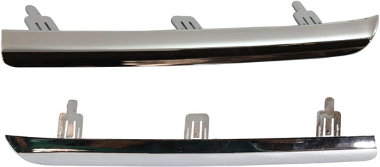 Driver and Passenger Side, Upper Grille Trim, Chrome, Upper molding, Next to emblem