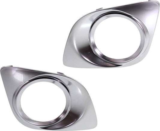 Front, Driver and Passenger Side Fog Light Trims, Chrome