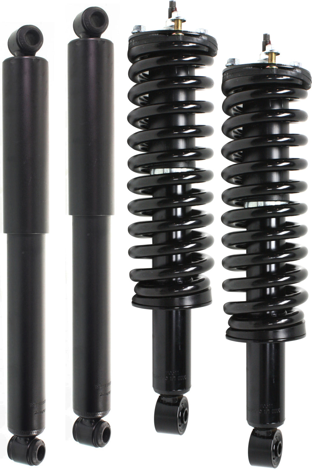 Передние и задние амортизаторы со стороны водителя и пассажира и полностью нагруженная стойка, полный привод/(задний привод, модель Pre Runner)