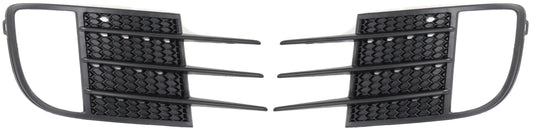 Front, Driver and Passenger Side Fog Light Trims, Textured Black