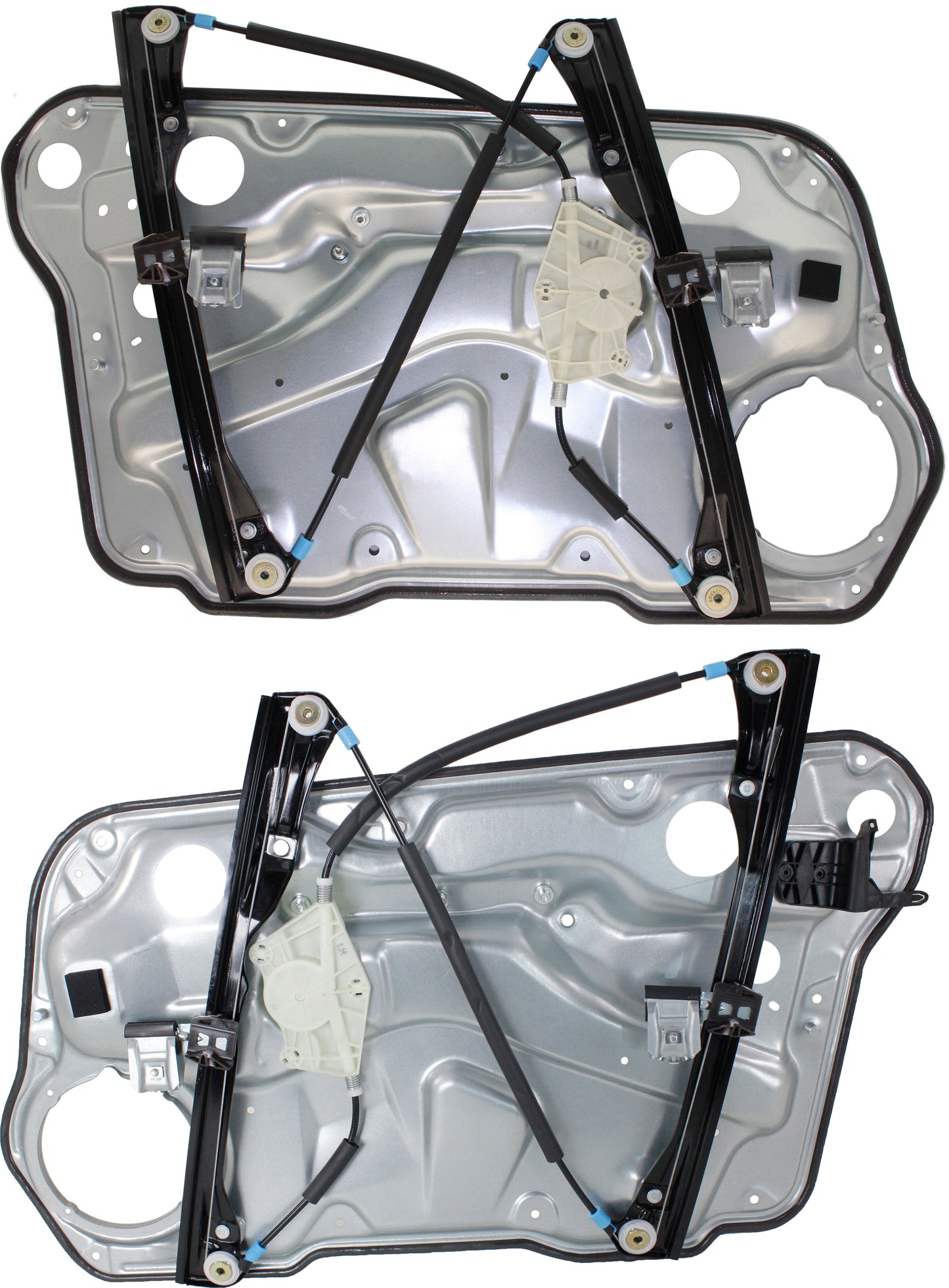 Front, Driver and Passenger Side Manual Window Regulator, Hand-Crank Type, with Panel, 4-Door
