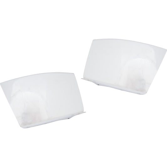 Накладки на передний бампер со стороны водителя и пассажира, хром, сталь, (620 мм)