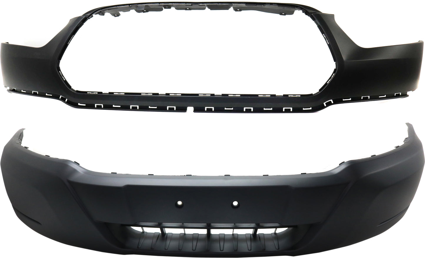 Front, Upper and Lower Upper - Primed, Lower - Textured Bumper Cover CAPA Certified