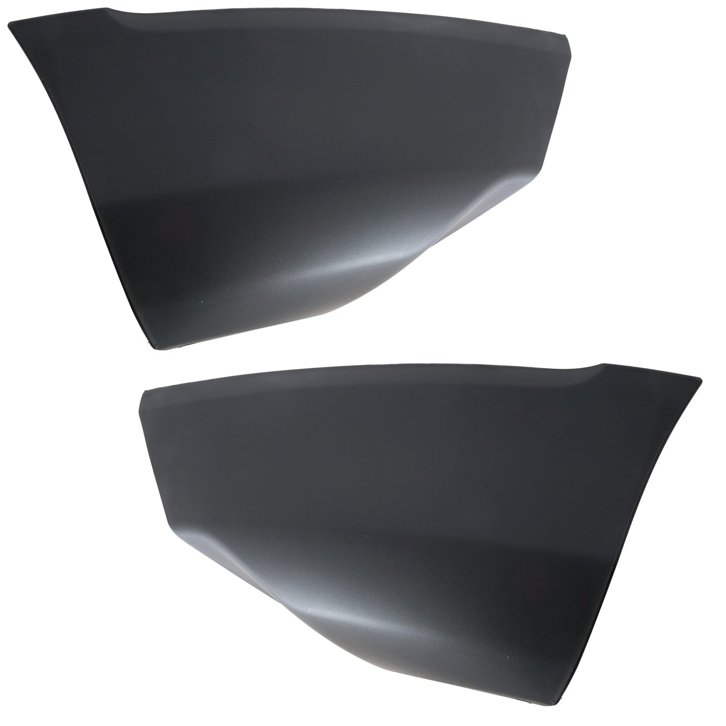 Front, Driver and Passenger Side, Outer Textured Bumper Covers