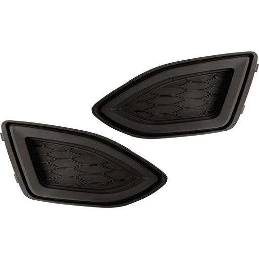 Решетка бампера спереди, со стороны водителя и пассажира, текстурированная черная