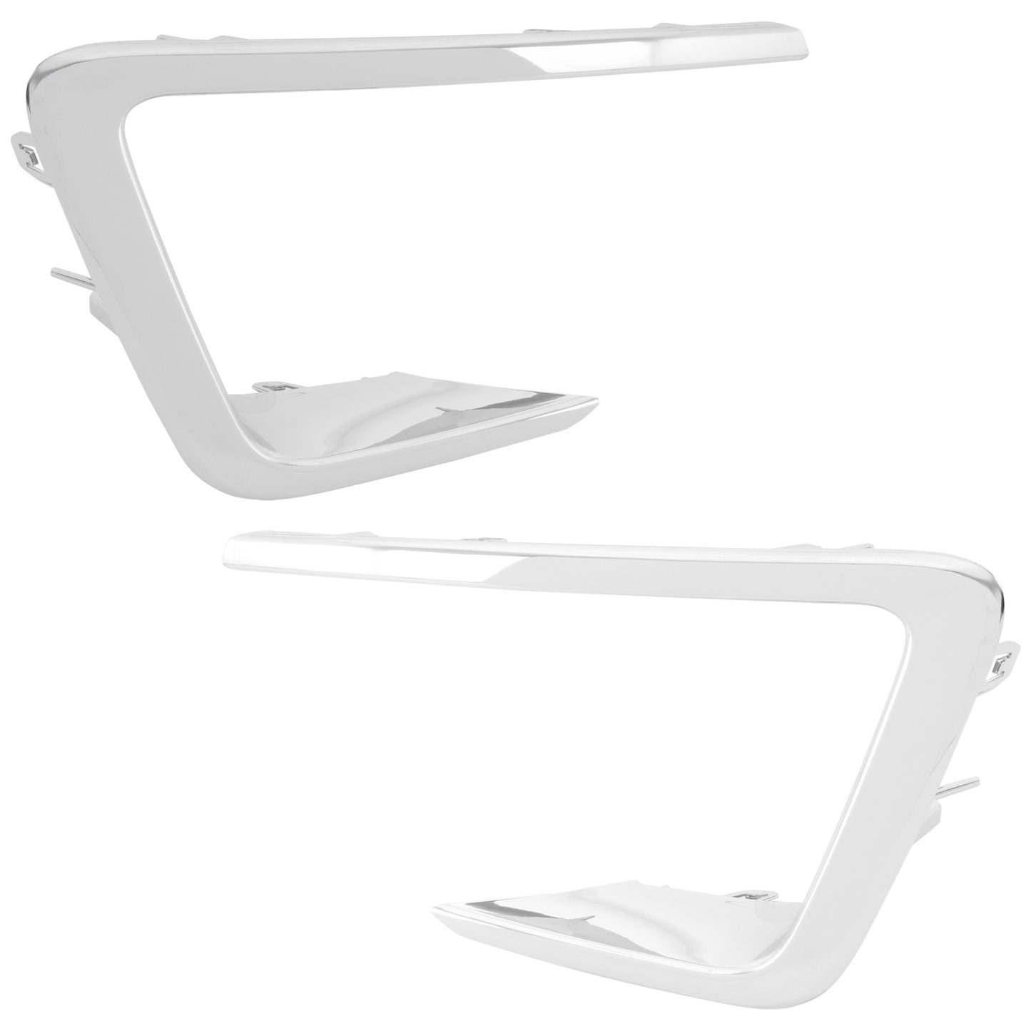 Front, Driver and Passenger Side Grille Trim, Chrome