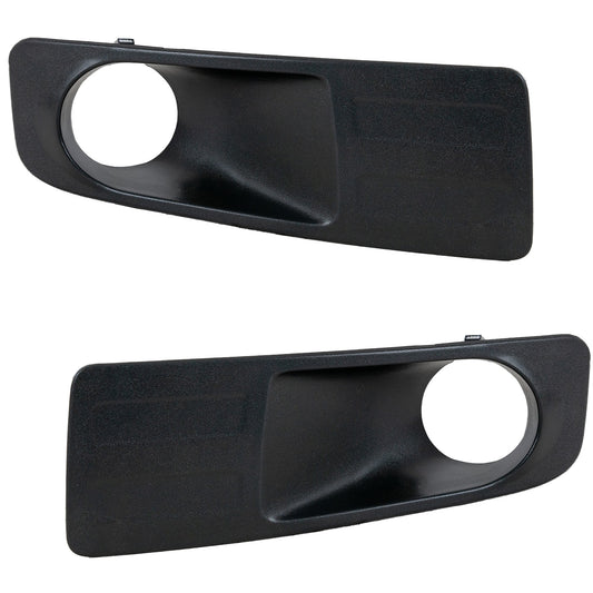 Front, Driver and Passenger Side Fog Light Trims, Black, Production Date From September 05 2006
