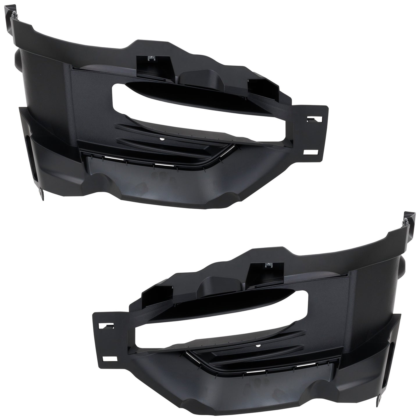 Front, Driver and Passenger Side Fog Light Trims, Textured Black