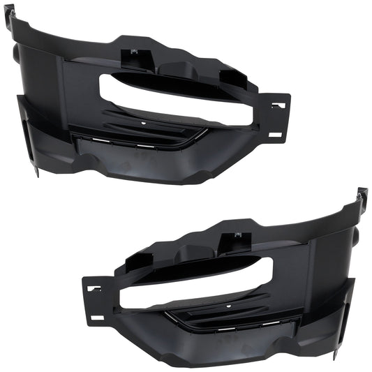 Front, Driver and Passenger Side Fog Light Trims, Textured Black