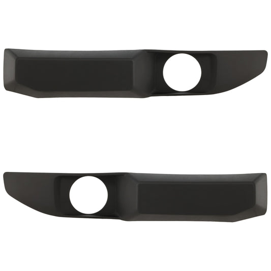 Front, Driver and Passenger Side Fog Light Trims, Textured Black, For Models Without Park Distance Control Sensor