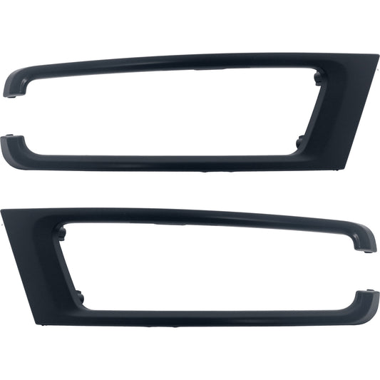 Front, Driver and Passenger Side Fog Light Trims, Primed, Bezel