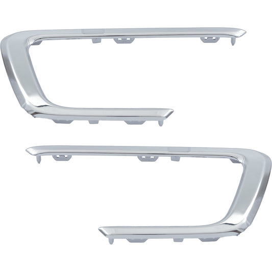 Driver and Passenger Side Fog Light Trims, Chrome