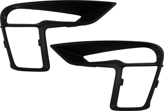 Front, Driver and Passenger Side Fog Light Trims, Black