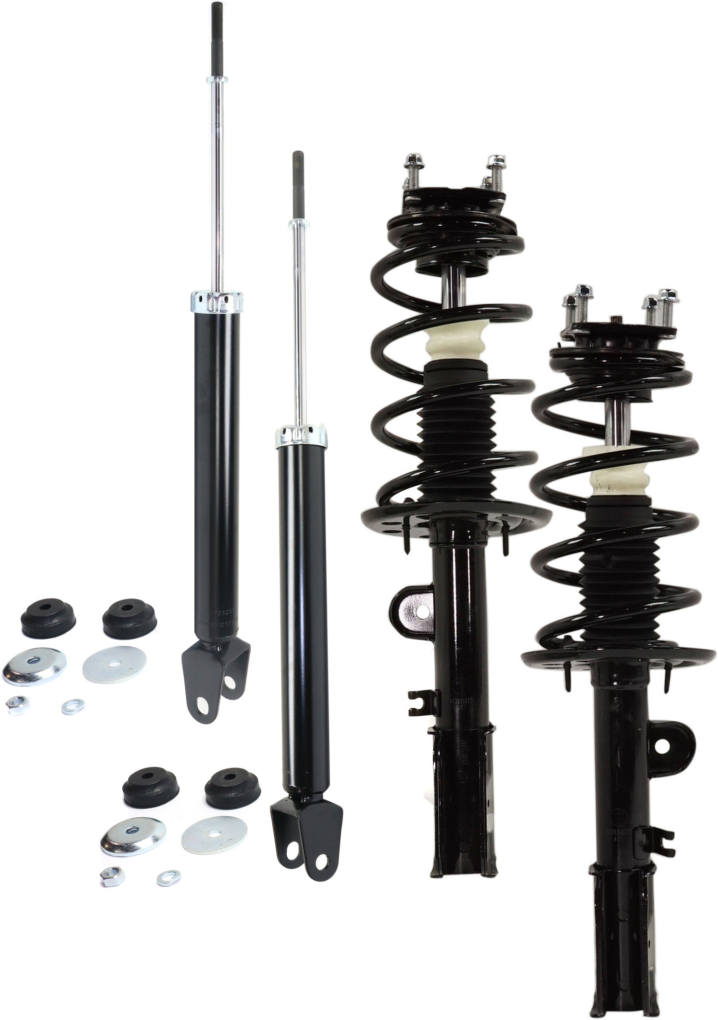 Передние и задние амортизаторы со стороны водителя и пассажира, полностью нагруженная стойка, полный привод