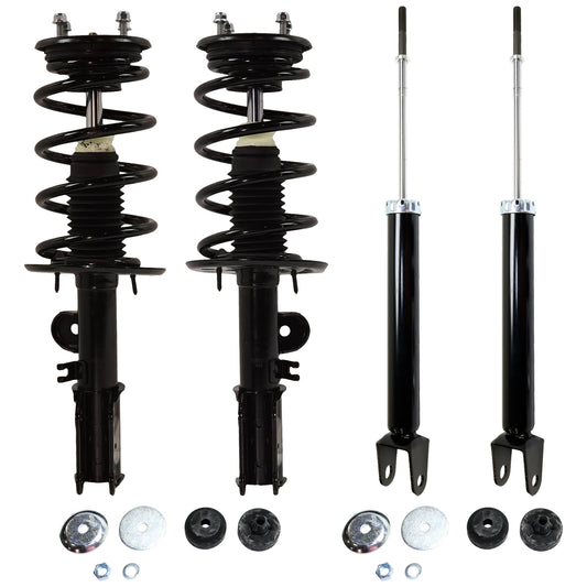 Front and Rear, Driver and Passenger Side Shock and Fully Loaded Strut