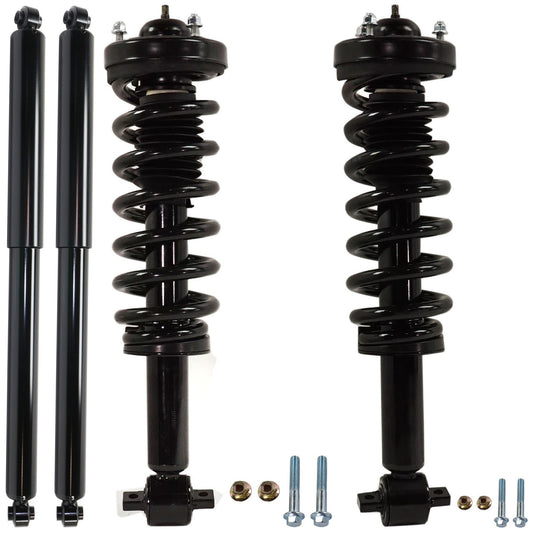 Front and Rear, Driver and Passenger Side Shock and Fully Loaded Strut, 4WD