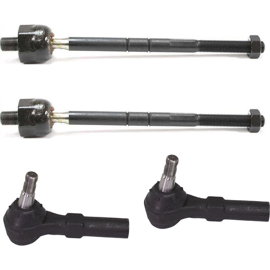 Front, Driver and Passenger Side, Inner and Outer Tie Rod Ends