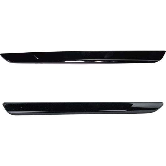 Rear, Driver and Passenger Side Bumper Trims, Chrome, Mounted on Side Bumper Molding